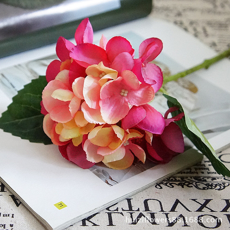 Charming Miniature Pea Blossom Hydrangea Bouquet - Realistic Faux Flowers for Home Decor, Perfect for Bohemian, Forest Aesthetic Style