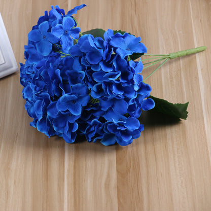 Realistic Artificial Hydrangea Bouquet - 5-Head Silk Flower for Weddings, Celebrations, and Home Décor - Stunning Bridesmaid Bouquets and Decorative Arrangements