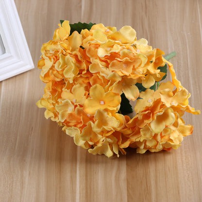 Realistic Artificial Wedding Floral Arrangement - 5-Head Large French Hydrangea Bouquet for Table Decor and Wedding Props