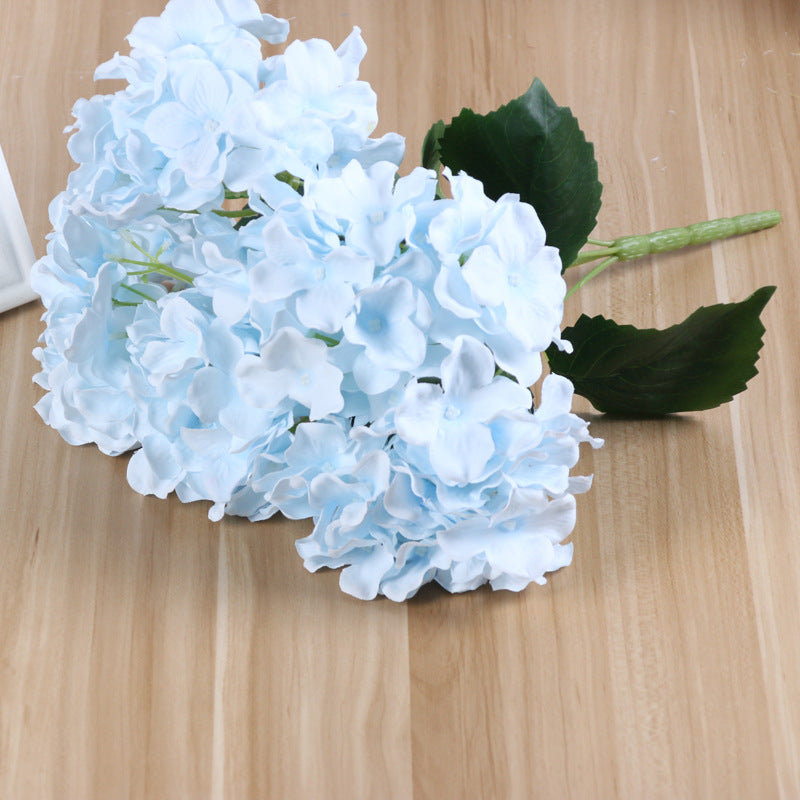 Realistic Artificial Wedding Floral Arrangement - 5-Head Large French Hydrangea Bouquet for Table Decor and Wedding Props