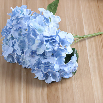 Realistic Artificial Hydrangea Bouquet - 5-Head Silk Flower for Weddings, Celebrations, and Home Décor - Stunning Bridesmaid Bouquets and Decorative Arrangements