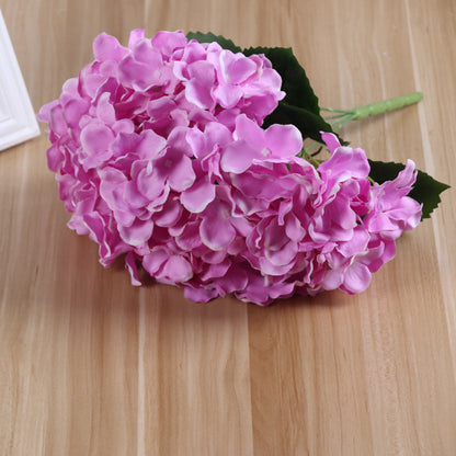 Realistic Artificial Hydrangea Bouquet - 5-Head Silk Flower for Weddings, Celebrations, and Home Décor - Stunning Bridesmaid Bouquets and Decorative Arrangements