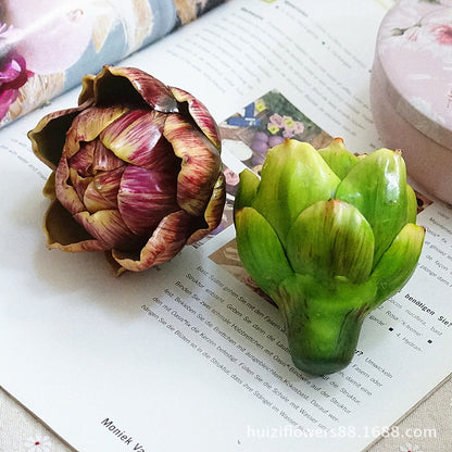 Small Faux Artichoke Plant - Realistic Decorative Artificial Greenery - Perfect for Home and Office Décor