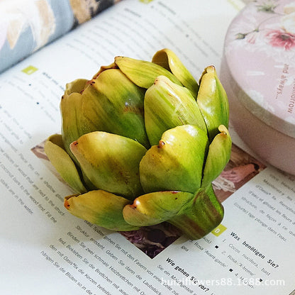 Realistic Faux Pineapple Artichoke Potted Plant - Lifelike Artificial Fruit and Succulent Decor for Home and Office