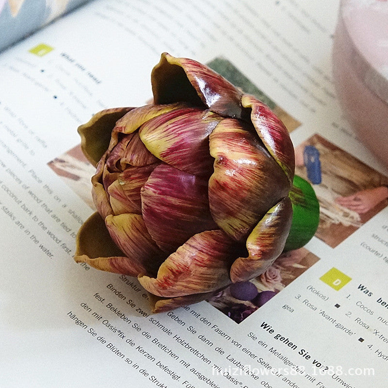 Small Faux Artichoke Plant - Realistic Decorative Artificial Greenery - Perfect for Home and Office Décor