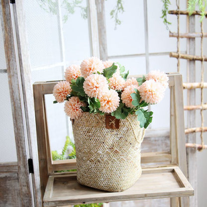 Stunning Faux Flower Dandelion & Hyacinth Wedding Backdrop for Home Décor - Gorgeous Rose Photography Scene - DY1-1087