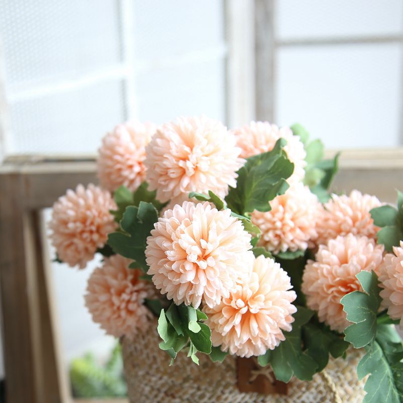 Stunning Faux Flower Dandelion & Hyacinth Wedding Backdrop for Home Décor - Gorgeous Rose Photography Scene - DY1-1087