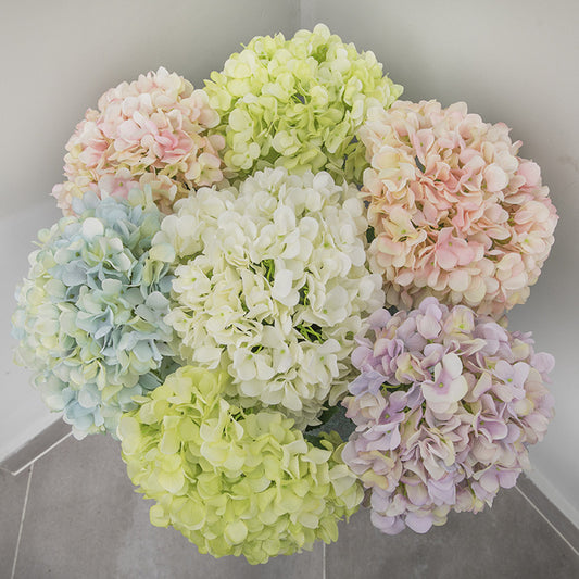 Elegant Bella Hydrangea Faux Flower Bouquet - Stunning European-Style Home Décor Decoration for Timeless Beauty