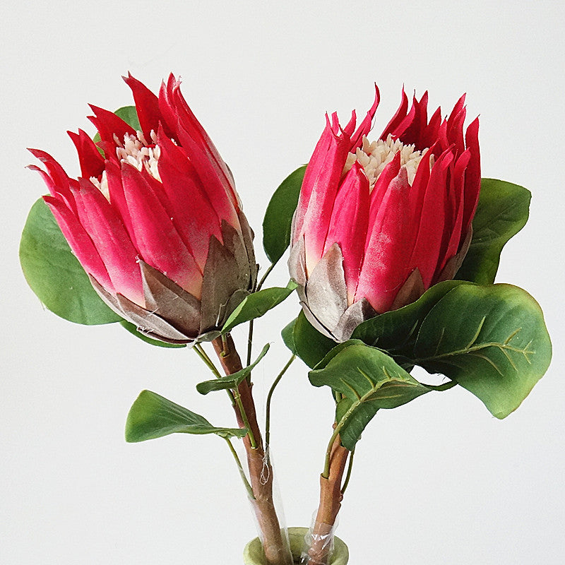 Stunning Faux King Protea Flower - Realistic Artificial Floral Decor for Home Display, Wedding Celebrations, and Elegant Showcases