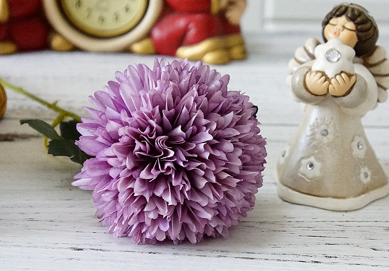 Single Stem Dreamy Dandelion Thistle Flower – Realistic Faux Flower for Home Decor, Wedding Celebrations, and Photography Styling