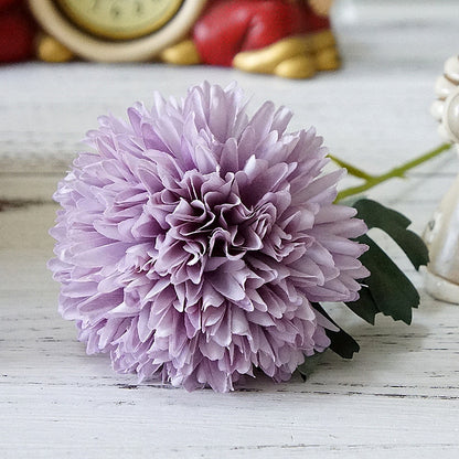 Single Stem Dreamy Dandelion Thistle Flower – Realistic Faux Flower for Home Decor, Wedding Celebrations, and Photography Styling