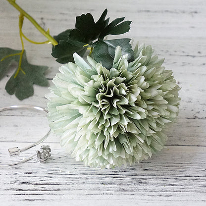 Single Stem Dreamy Dandelion Thistle Flower – Realistic Faux Flower for Home Decor, Wedding Celebrations, and Photography Styling