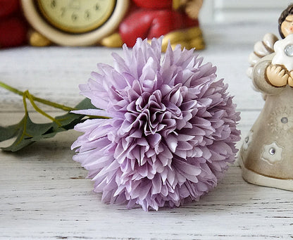 Single Stem Dreamy Dandelion Thistle Flower – Realistic Faux Flower for Home Decor, Wedding Celebrations, and Photography Styling