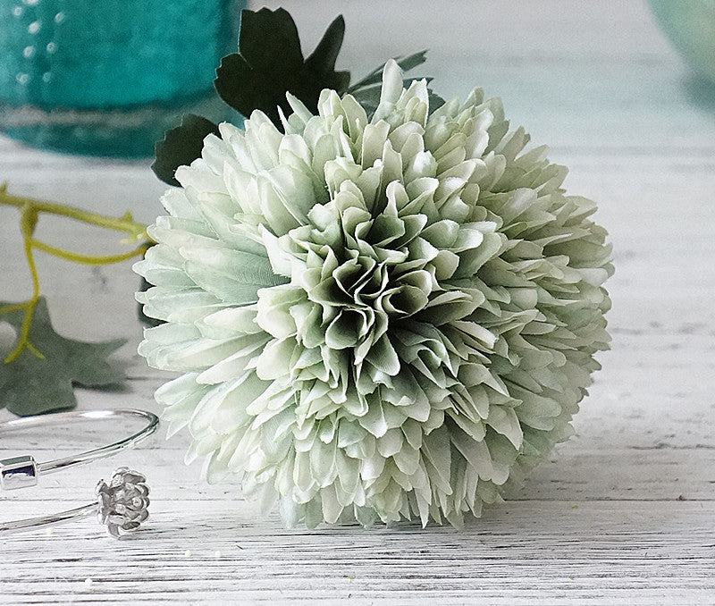 Single Stem Dreamy Dandelion Thistle Flower – Realistic Faux Flower for Home Decor, Wedding Celebrations, and Photography Styling