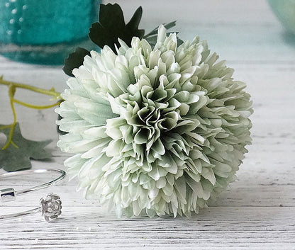 Single Stem Dreamy Dandelion Thistle Flower – Realistic Faux Flower for Home Decor, Wedding Celebrations, and Photography Styling