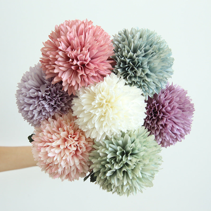 Realistic Faux Dandelion Flower Ball for Home Decor - Perfect for Weddings, Bouquets, Aisle Decorations, and Flower Walls - MW57890