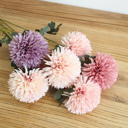 Realistic Faux Dandelion Flower Ball for Home Decor - Perfect for Weddings, Bouquets, Aisle Decorations, and Flower Walls - MW57890