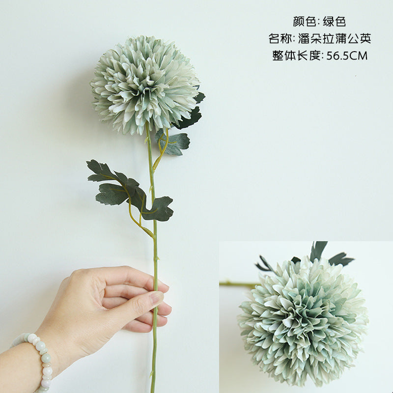 Realistic Faux Dandelion Flower Ball for Home Decor - Perfect for Weddings, Bouquets, Aisle Decorations, and Flower Walls - MW57890