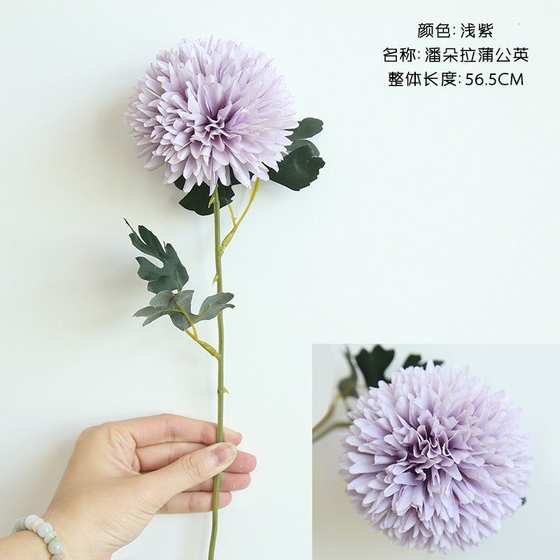 Realistic Faux Dandelion Flower Ball for Home Decor - Perfect for Weddings, Bouquets, Aisle Decorations, and Flower Walls - MW57890