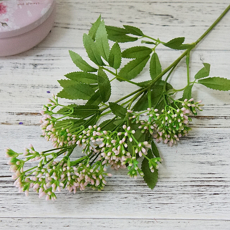 Realistic Single Stem 5-Pronged Pistachio Blossom - Vibrant Artificial Flower for Home Decor, Garden Photography, and Woodland-Themed Wedding Decorations