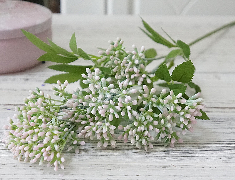 Realistic Single Stem 5-Pronged Pistachio Blossom - Vibrant Artificial Flower for Home Decor, Garden Photography, and Woodland-Themed Wedding Decorations