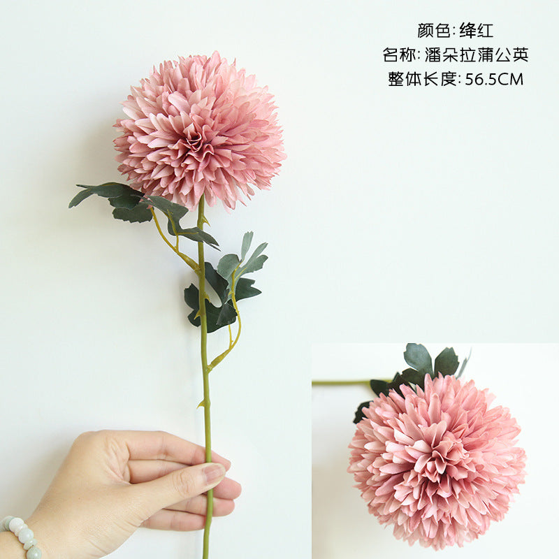 Realistic Faux Dandelion Flower Ball for Home Decor - Perfect for Weddings, Bouquets, Aisle Decorations, and Flower Walls - MW57890