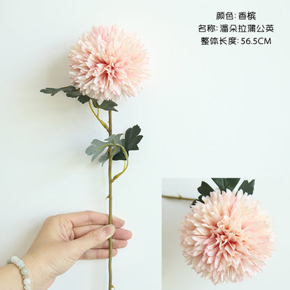 Realistic Faux Dandelion Flower Ball for Home Decor - Perfect for Weddings, Bouquets, Aisle Decorations, and Flower Walls - MW57890