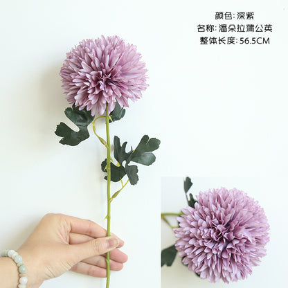 Realistic Faux Dandelion Flower Ball for Home Decor - Perfect for Weddings, Bouquets, Aisle Decorations, and Flower Walls - MW57890