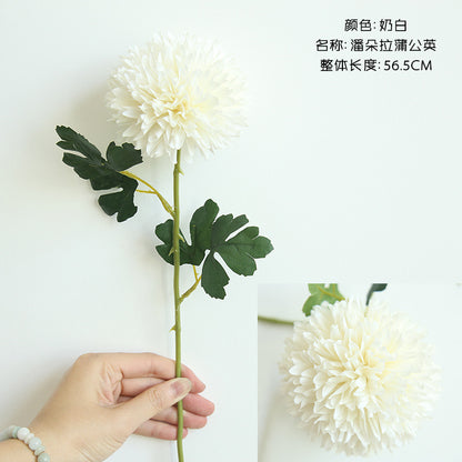 Realistic Faux Dandelion Flower Ball for Home Decor - Perfect for Weddings, Bouquets, Aisle Decorations, and Flower Walls - MW57890