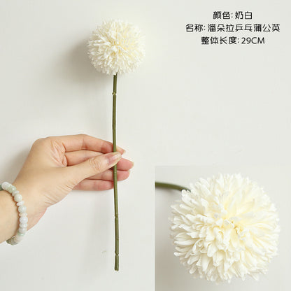 Beautiful Artificial Dandelion Flower - Single Stem Faux Floral Arrangement for Home Decor, Weddings, and Event Decor - Elegant Hand-Tied Bouquets and Aisle Decorations - Model MW57891