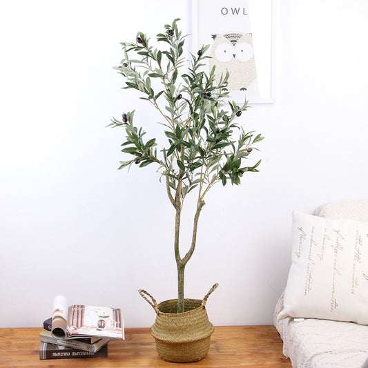 Realistic Olive Tree - Nordic Style Floor Plant Decoration for Home & Office - Lifelike Greenery, Perfect for Enhancing Indoor Aesthetics