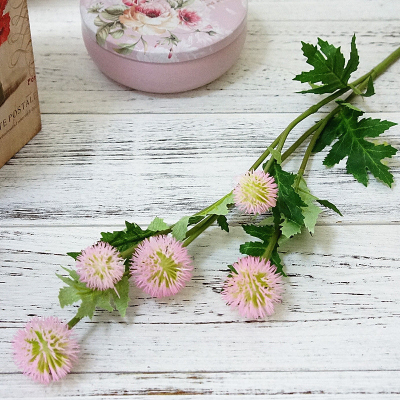 Realistic Faux Dandelion Flower Bundle - 5-Piece Decorative Soft Touch Ball for Home Decor, Wedding Events, and Photography Backdrops