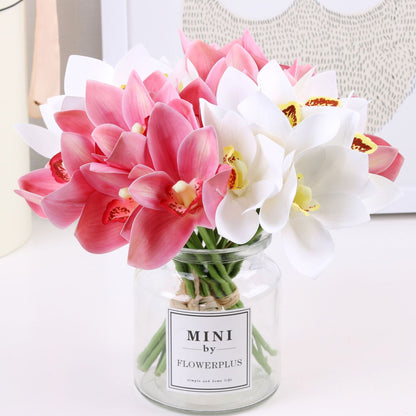 Realistic 3D Printed Orchid Flower Arrangement - Perfect for Hotel Display, Weddings, and Home Decor