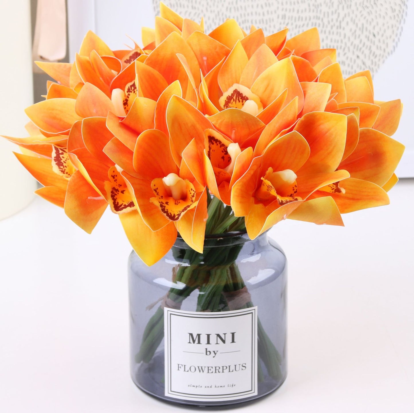 Realistic 3D Printed Orchid Flower Arrangement - Perfect for Hotel Display, Weddings, and Home Decor