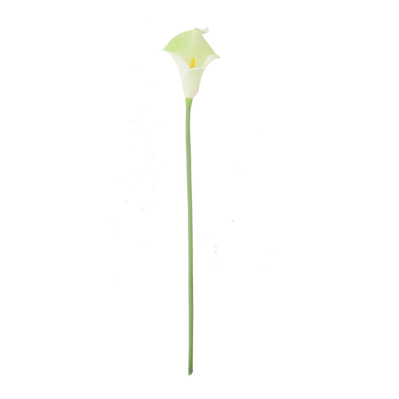 Realistic PU Mini Calla Lily with Yellow Pistil - Perfect for Home Décor and Wedding Celebrations | Beautifully Crafted Faux Flowers - Model MW08083