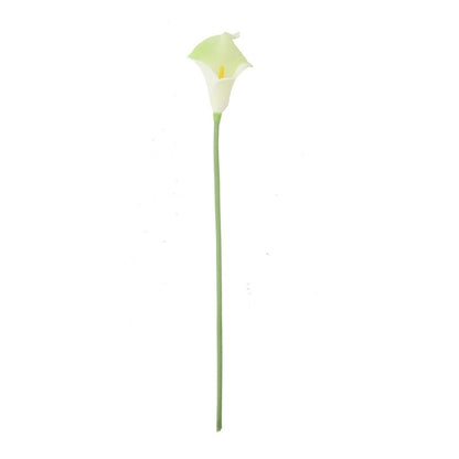 Realistic PU Mini Calla Lily with Yellow Pistil - Perfect for Home Décor and Wedding Celebrations | Beautifully Crafted Faux Flowers - Model MW08083