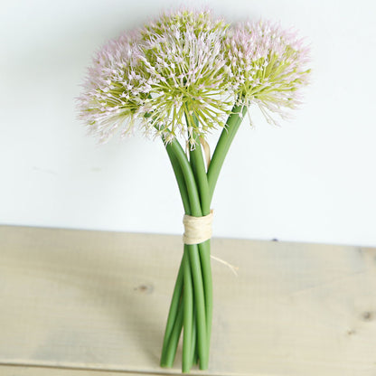 Vibrant Artificial Green Onion and Dandelion Faux Flowers - Perfect for Floral Arrangements, Home Decor, Photography Props, and Indoor Plant Displays