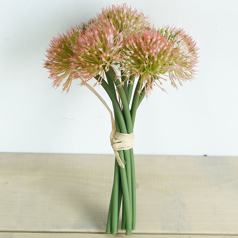 Vibrant Artificial Green Onion and Dandelion Faux Flowers - Perfect for Floral Arrangements, Home Decor, Photography Props, and Indoor Plant Displays