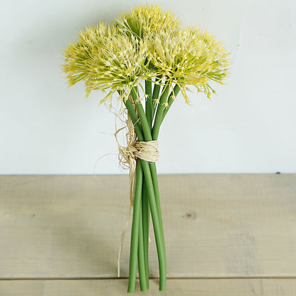 Vibrant Artificial Green Onion and Dandelion Faux Flowers - Perfect for Floral Arrangements, Home Decor, Photography Props, and Indoor Plant Displays