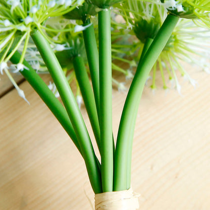 Vibrant Artificial Green Onion and Dandelion Faux Flowers - Perfect for Floral Arrangements, Home Decor, Photography Props, and Indoor Plant Displays