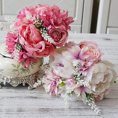 Chic Scandinavian-Inspired Peony Rose Artificial Silk Flowers - Stunning Home Decor, Wedding Centerpiece, and Photography Prop