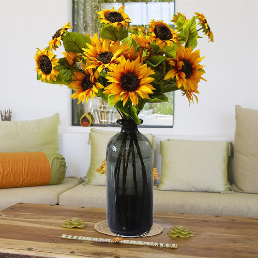 Vibrant Artificial Sunflower Home Décor - Lifelike Decorative Flowers for Photography, Events, and Floral Arrangements