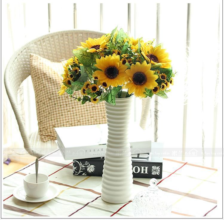 Stunning 7-Head Sunflower Arrangement - Realistic Artificial Flowers for a Bright and Cheerful Decor | Perfect for Home, Weddings, and Events