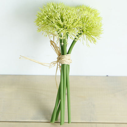 Vibrant Artificial Green Onion and Dandelion Faux Flowers - Perfect for Floral Arrangements, Home Decor, Photography Props, and Indoor Plant Displays