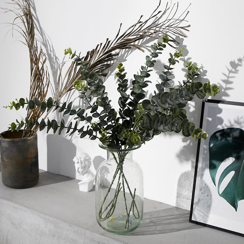 Realistic Soft PVC Eucalyptus Money Leaf – Perfect for Weddings, Home Decor, and Elegant Green Plant Arrangements