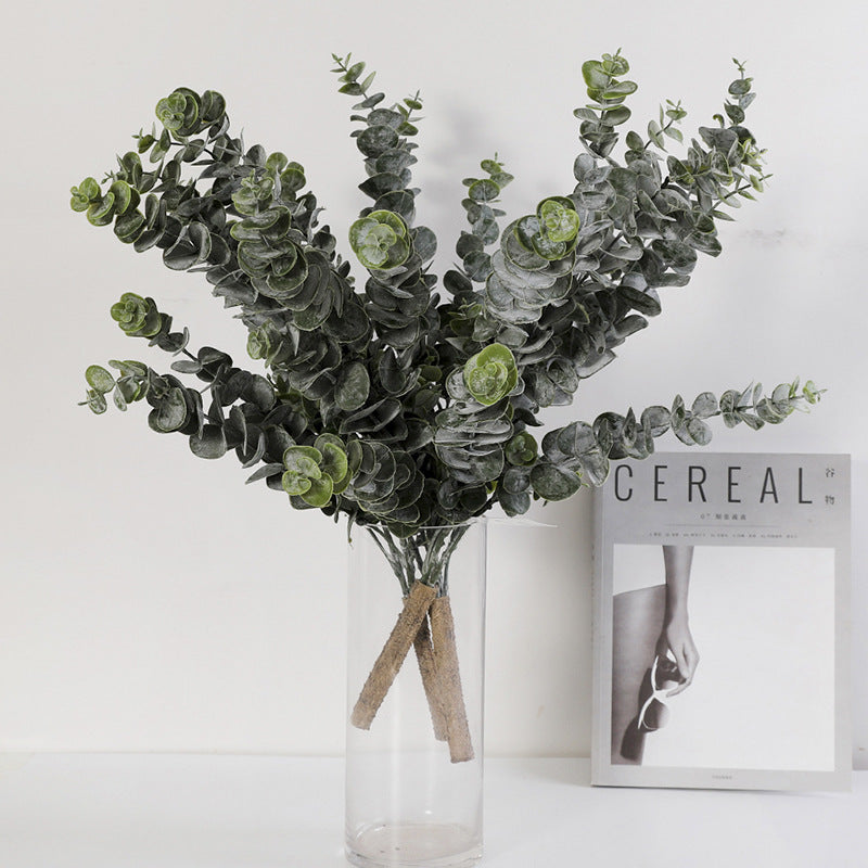 Realistic Soft PVC Eucalyptus Money Leaf – Perfect for Weddings, Home Decor, and Elegant Green Plant Arrangements