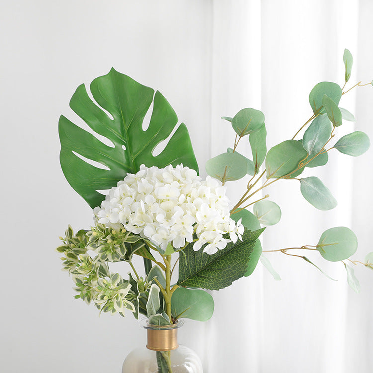 Elegant Faux Floral Wedding Home Decor - Stunning Artificial Hydrangea Bouquet with 11 Branches of Delicate Miniature Flowers for a Touch of Luxury