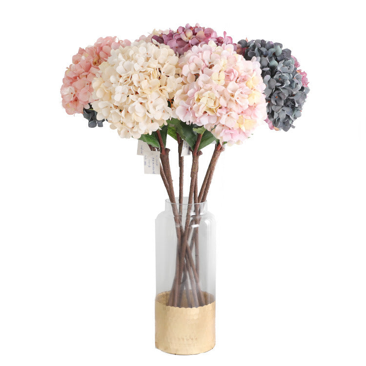 Beautifully Crafted Single Stem Hydrangea Faux Flower - Ideal for Wedding Decorations, Home Decor, and Elegant Display in Windows