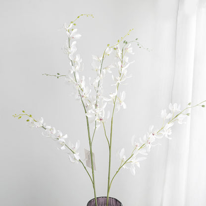 Realistic Three-Pronged Dendrobium Orchid Artificial Flower - Perfect Home Décor for Weddings, Events & Photo Shoots - Durable, Lifelike Design