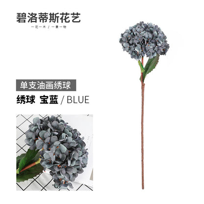 Beautifully Crafted Single Stem Hydrangea Faux Flower - Ideal for Wedding Decorations, Home Decor, and Elegant Display in Windows